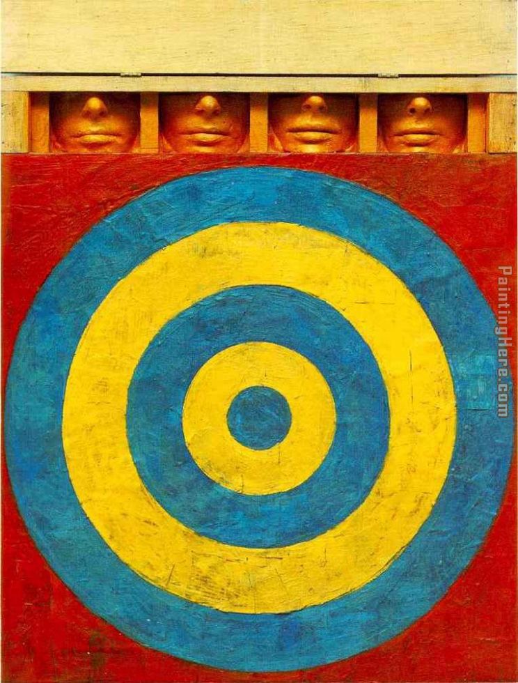 jasper johns Target with Four Faces painting - Unknown Artist jasper johns Target with Four Faces art painting